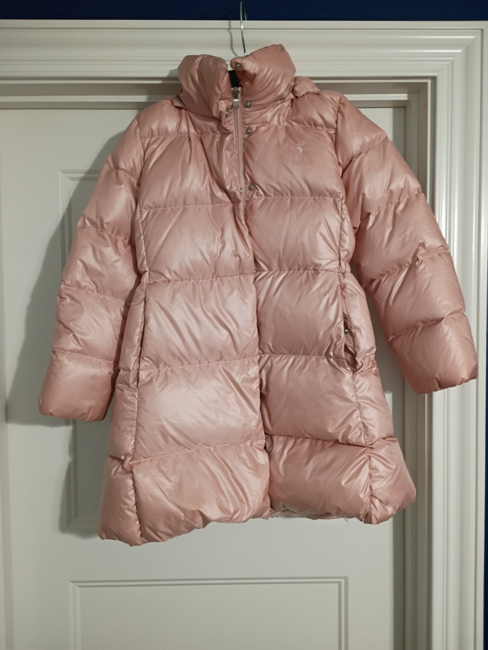 Polo by Ralph Lauren Pink Quilted Girl's Down Puffer Jacket New w/Callout